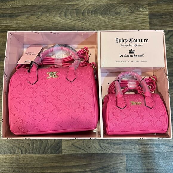 Mommy & Me Juicy Couture Pink Barrel Bag Gift Set - Picture 1 of 4